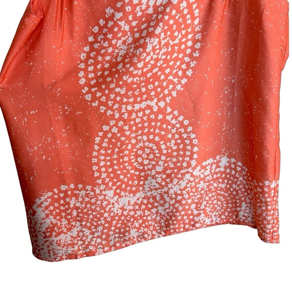 LOFT Printed Sleeveless Top Womens Size L Ribbon Straps Boho‎ Orange - Picture 4 of 6